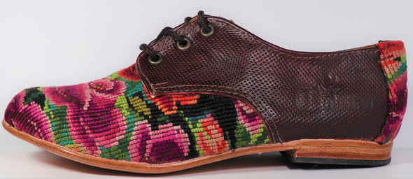 chax floral ladies shoes -Artisan shoes- artisan leather -Handmade artisan women shoes