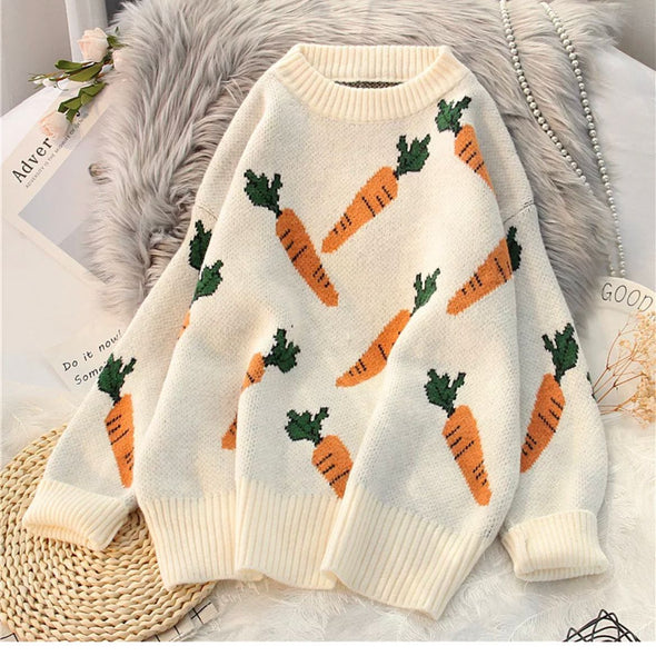 knitted carrot sweater 