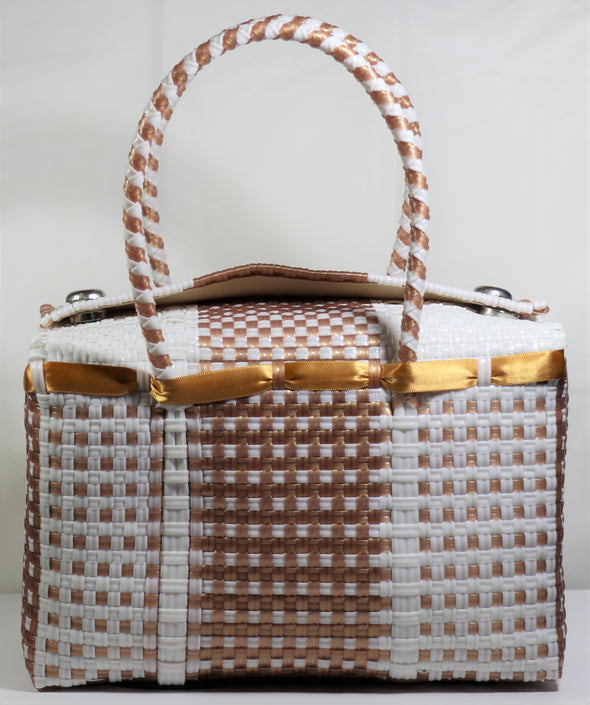Handmade woven picnic bags